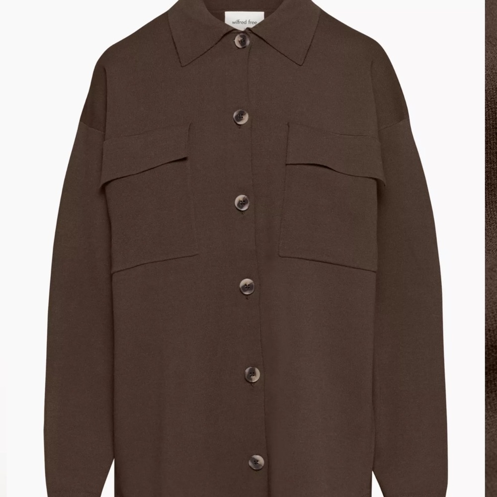 Aritzia Brown Shirt Jacket, Size Small